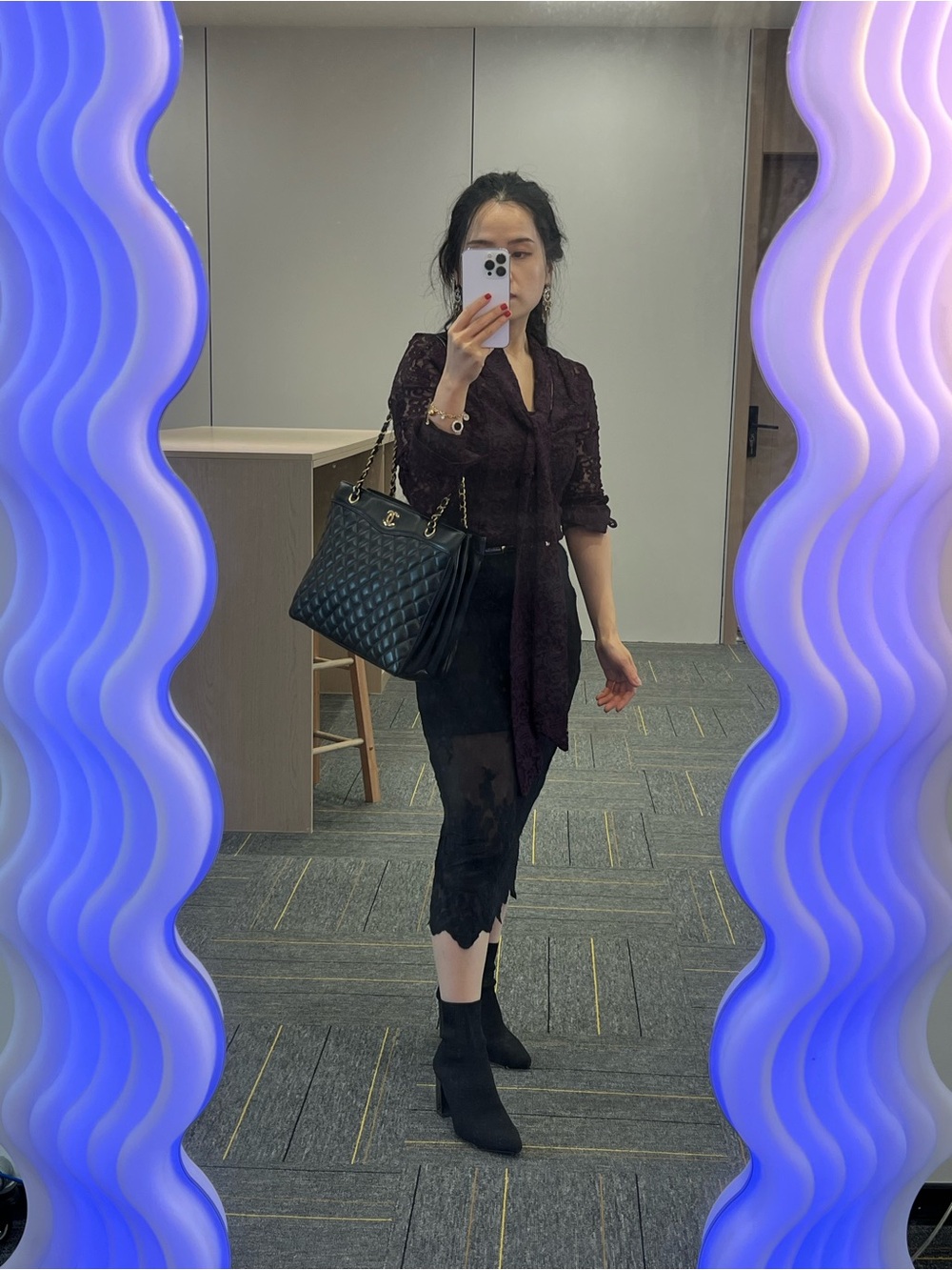 Chanel Coco Vintage Timeless Tote in black lambskin gold-tone hardware